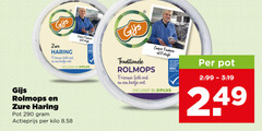  zure haring licht zout zoet gijs rolmops pot actieprijs kilo traditionele friszuur casper wit visserij 
