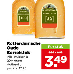  rotterdamsche oude kaas 36 100 200 stukken actieprijs kilo weken oud stuk 3.99 