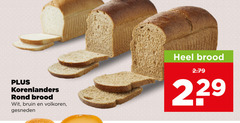  brood korenlanders rond wit bruin volkoren gesneden 