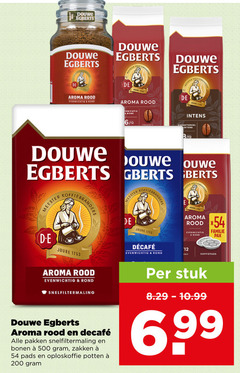  douwe egberts koffie koffiepads oploskoffie koffiebonen 12 200 500 meester aroma rood evenwichtig rond joure 6 karaktervol b ouwe koffiebranders branders heester familie pak snelfiltermaling pakken bonen zakken pads potten stuk 99 