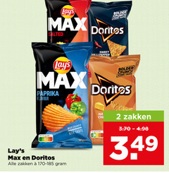  doritos lays chips 2 salted crunch iconic taste paprika flavour sweet pepper nutri score zakken www 3 
