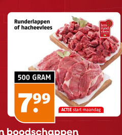  runderlappen hacheevlees 500 rund vlees start maandag 