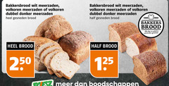  brood 250 bakkersbrood wit meerzaden volkoren dubbel donker gesneden bakkers dag vers gebakken ingredienten 