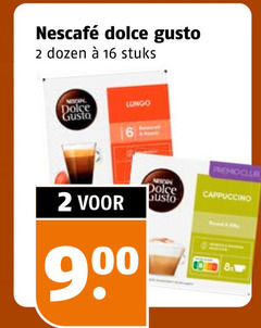 nescafe dolce gusto capsules 2 6 16 dozen stuks gusta lungo 90 club cappuccino 