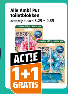  ambi pur toiletblok 1 100 toiletblokken actieprijs eco pack carton box wc active gel water power 