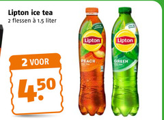  lipton ice tea 2 flessen liter peach green 