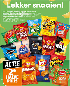  duyvis cheetos lays doritos zoutjes chips borrelnootjes 50 200 wokkels bugles mama pomtips ringlings grills zak tijgernootjes oven baked flat actieprijs since tiger cool american prizes cheese roasted paprika nacho flavour sweet chilli pepper win chipito naturel borrel nootjes cocktail 2e halve original potatoes provencale 