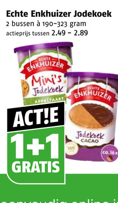  enkhuizer koeken 1 2 100 jodekoek bussen actieprijs appeltaart cacao 