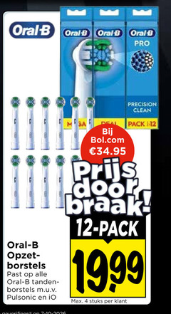  braun oral-b opzetborstel 4 12 oral b pro deal precision clean pack opzet borstels tanden pulsonic bol.com stuks 