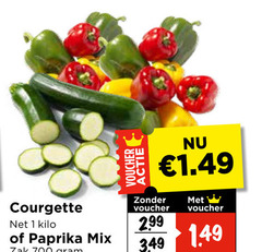  courgette paprika 1 kilo mix voucher 