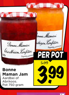  bonne maman jam 750 connexxion confiture aardbeien aardbei abrikoos pot 5.99 3.99 