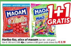  haribo maoam snoep 1 2 160 180 limited edition pinballs artificial colours red big fun for maoa strawberry flavour stixx zak zakken soda 