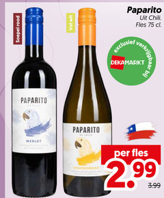  witte wijn rode wit chili fles soepel rood merlot chile chardonnay 3.99 