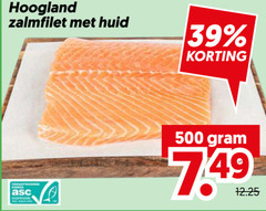  zalmfilet 500 hoogland huid 