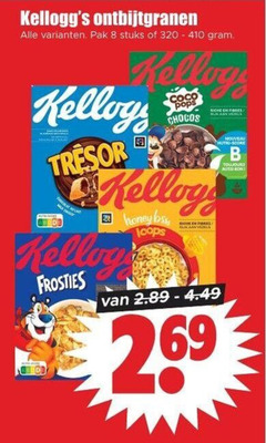  kellogs cereals 8 320 ontbijtgranen pak stuks coco pops chocos tresor b kellog frosties honey loops riche 