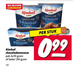  almhof chocolademousse 10 210 chocolade mousse original pak beker stuk 