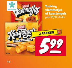 klik op dit plaatje voor een vergroting en voor vergelijkbare aanbiedingen gerelateerd aan
topking snacks 2 10 14 diepvries taking vlammetjes classic oven airfryer oude kaas 10x kaasstengels pak 12 stuks pakken topking snacks 2 10 14 diepvries taking vlammetjes classic oven airfryer oude kaas 10x kaasstengels pak 12 stuks pakken