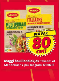  maggi bouillon 80 pasta couscous italiaans groenten pak cent bouillonblokjes mediterraans 