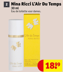  nina ricci eau de toilette 2 30 du temps ml dames travel spray vaporisateur voyage 