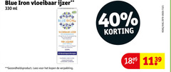  voedingssupplement 33 40 330 blue iron vloeibaar ijzer ml bosbessensmaak draagt vermindering vitaminen liquide myrtille la fatigue avec des vitamines 330ml doseringen glutenvrij sans gluten complement gezondheidsproduct lees 