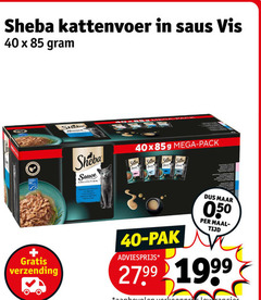  sheba kattenvoer 40 saus vis save sauce collection same mega pack verzending pak 50 maal 