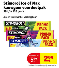  stimorol kauwgom 99 ice pack black peppermint flavour sugar free 