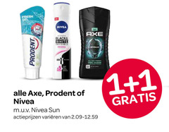  1 fresh gel prodent nivea white axe sun varieeren 
