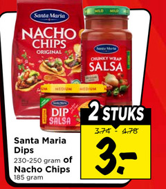  santa maria chips dipsauzen 2 nacho original mild chunky wrap salsa sugar medium mara dip stuks dips 