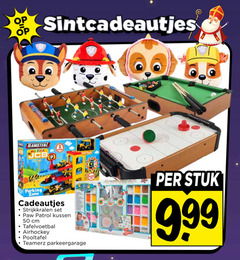  50 sintcadeautjes my touch parking zone cadeautjes strijkkralen paw patrol kussen cm tafelvoetbal airhockey pooltafel parkeergarage stuk 
