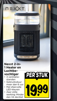 klik op dit plaatje voor een vergroting en voor vergelijkbare aanbiedingen gerelateerd aan
1 2 3 6 34 nexxt heater vochtiger ventilatiesysteem standen gebruiksduur uur led kleuren stille werking minder decibel stuk 19 99 1 2 3 6 34 nexxt heater vochtiger ventilatiesysteem standen gebruiksduur uur led kleuren stille werking minder decibel stuk 19 99