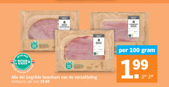  100 natuur boer grill gegrilde beenham honing mosterd flinterdunne beter land varken der versafdeling actieprijs kilo 