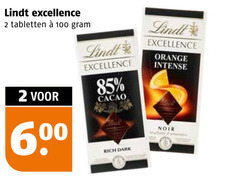  lindt chocolade 2 100 600 excellence tabletten cacao dark orange intense noir 