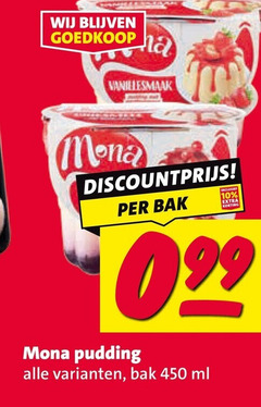  10 450 vanillesmaak mona discountprijs bak pudding ml 