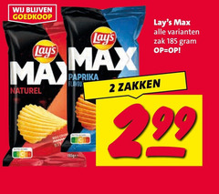  lays chips 2 99 naturel cd cru may paprika flavourites zak zakken 