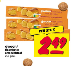  250 gwoon roomboter amandelstaaf visite stuk stukje 