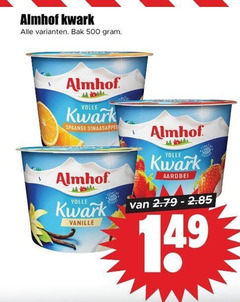  almhof kwark 500 bak volle spaanse sinaasappel vanille aardbei 