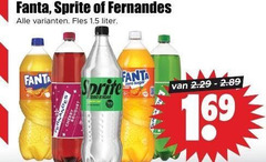  fernandes sprite fanta frisdrank fles liter sugar 