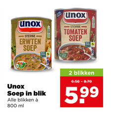  unox soep 2 erwten blik blikken ml tomaten 
