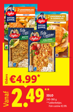  2 100 iglo klassiekers lekkerbekjes samengesteld stukjes vis filet red fish peterselie cuisine italiano tomaat mozzarella nieuwe 