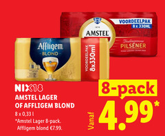  amstel affligem blikjes bier speciaalbieren 8 1870 blond nix18 33 pack 8x 330ml pilsener 