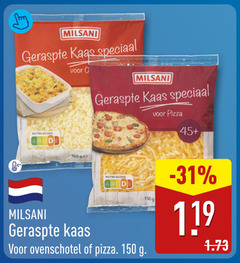  geraspte kaas 150 milsani nutri score ge pizza 45 ovenschotel 