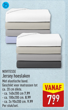  hoeslakens 20 novitesse jersey hoeslaken elastische band matrassen ca. cm dikte 2x stuk 