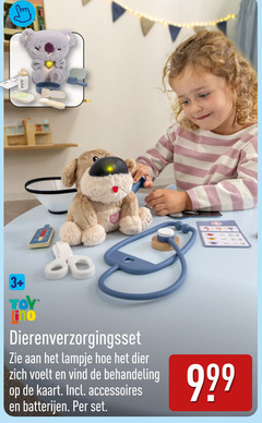  64 would 3 toy dierenverzorgingsset lampje dier voelt kaart accessoires batterijen 