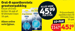  braun oral-b opzetborstel 10 16 oral b opzetborstels grootverpakking cross action pak ultimate clean online 10x pack 45 99 stuk 