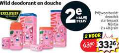  deodorant 2 40 2336 wild douche kruidvat corner win halve deostick starterpack nijntje 