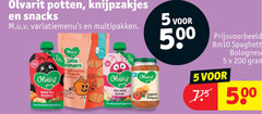  olvarit babyvoeding 5 8 15 200 500 potten knijpzakjes snacks multipakken strawberry little wonders craci spaghetti bolognese 