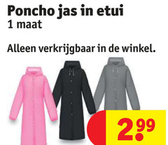  poncho 1 jas etui maat 2 99 