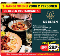 klik op dit plaatje voor een vergroting en voor vergelijkbare aanbiedingen gerelateerd aan
2 3 5 19 26 personen beren restaurants oktober verzilveren reserveringen maandag vrijdag kerstvakantie december januari 90 online kruidvat.nl 2 3 5 19 26 personen beren restaurants oktober verzilveren reserveringen maandag vrijdag kerstvakantie december januari 90 online kruidvat.nl